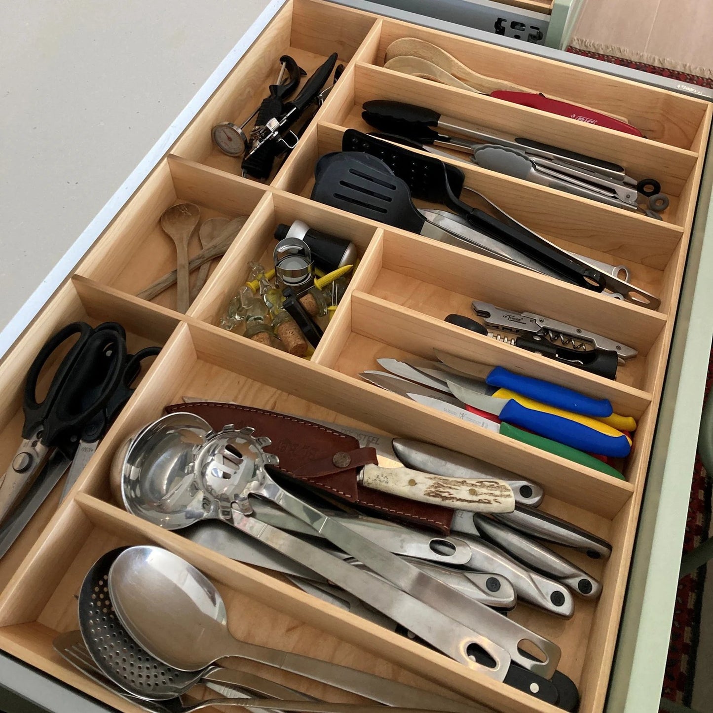 Silverware Drawer Organizer, Maple