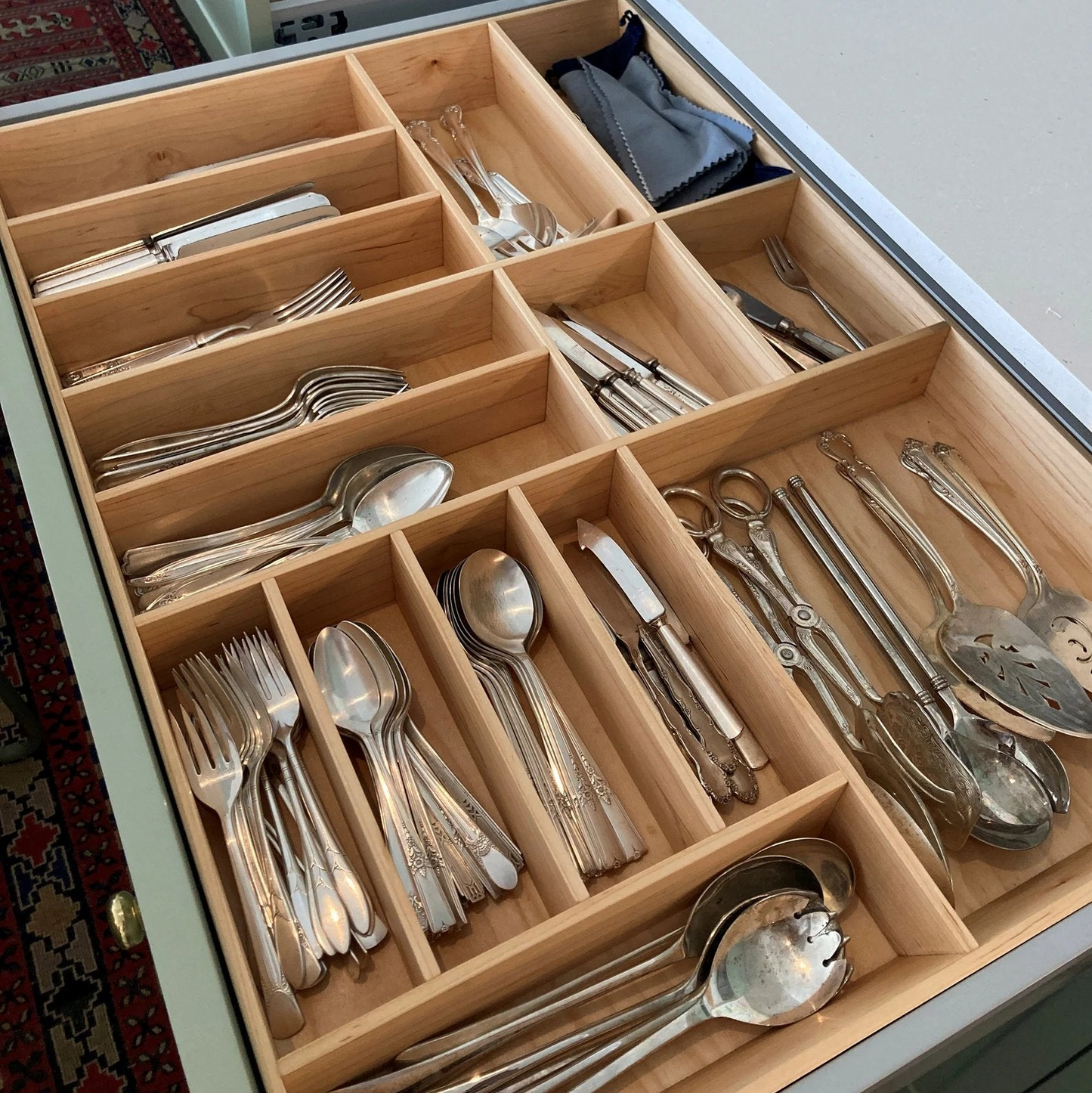 Silverware Drawer Organizer, Maple