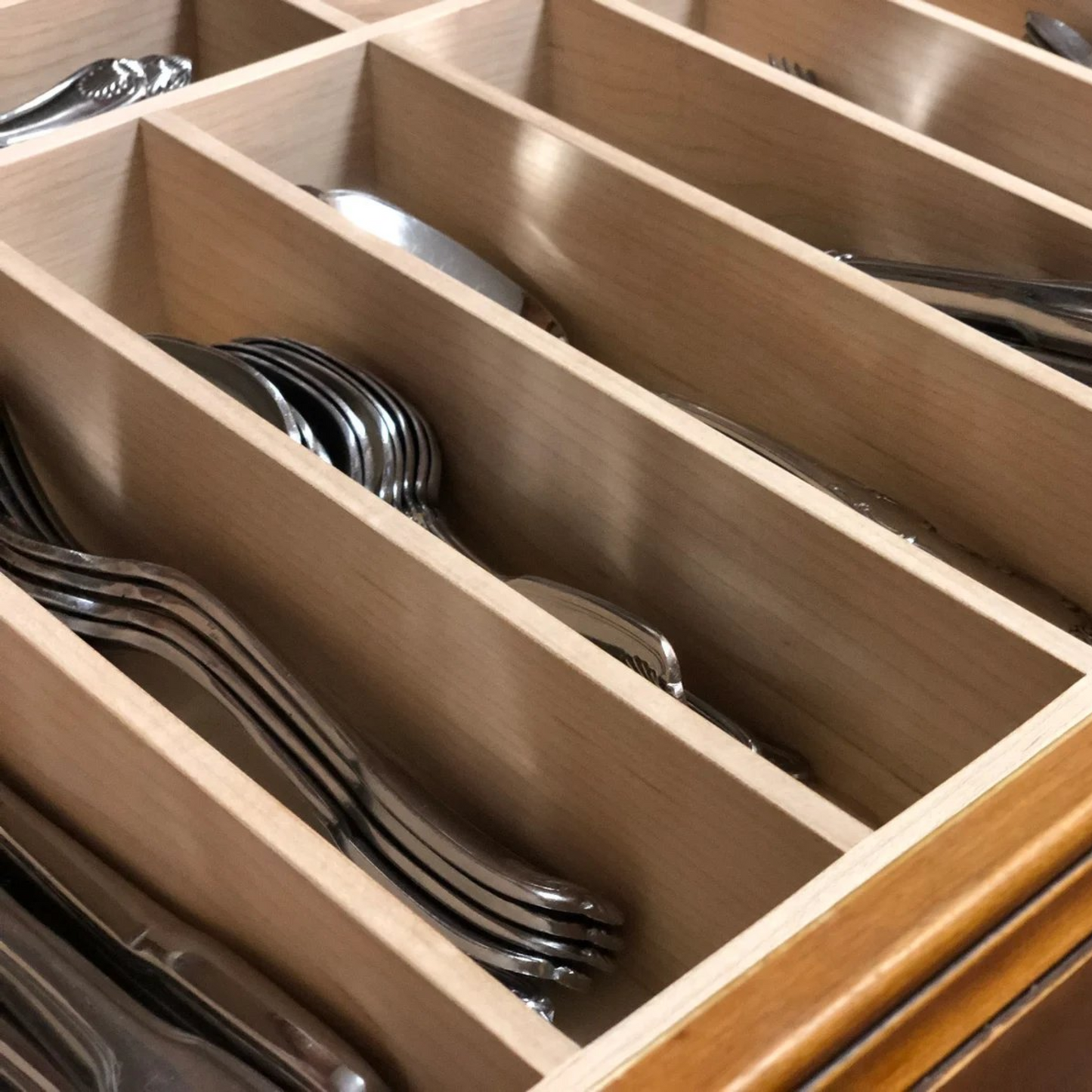 Silverware Drawer Organizer, Maple