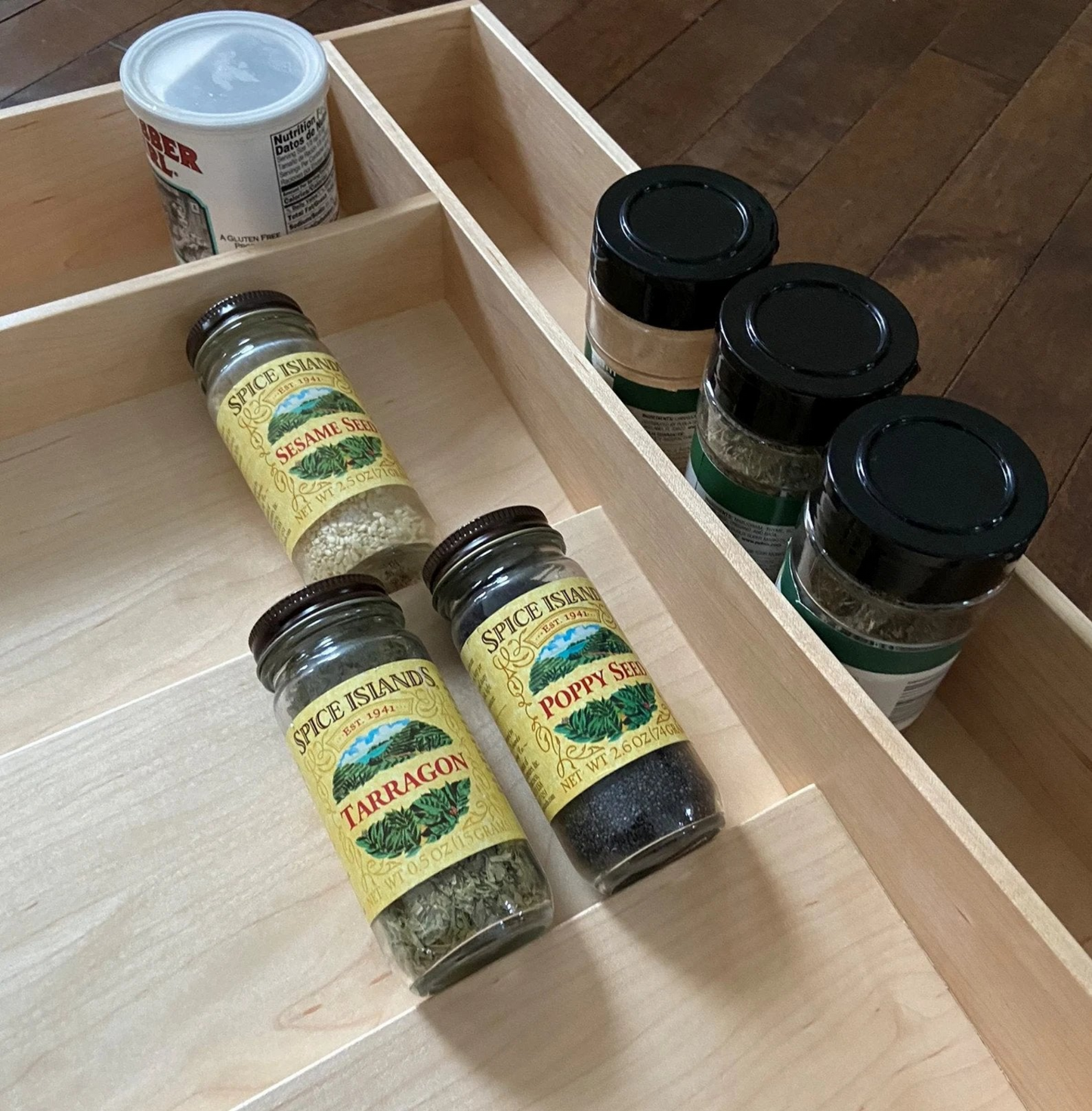 Spice Drawer Organizer, Maple