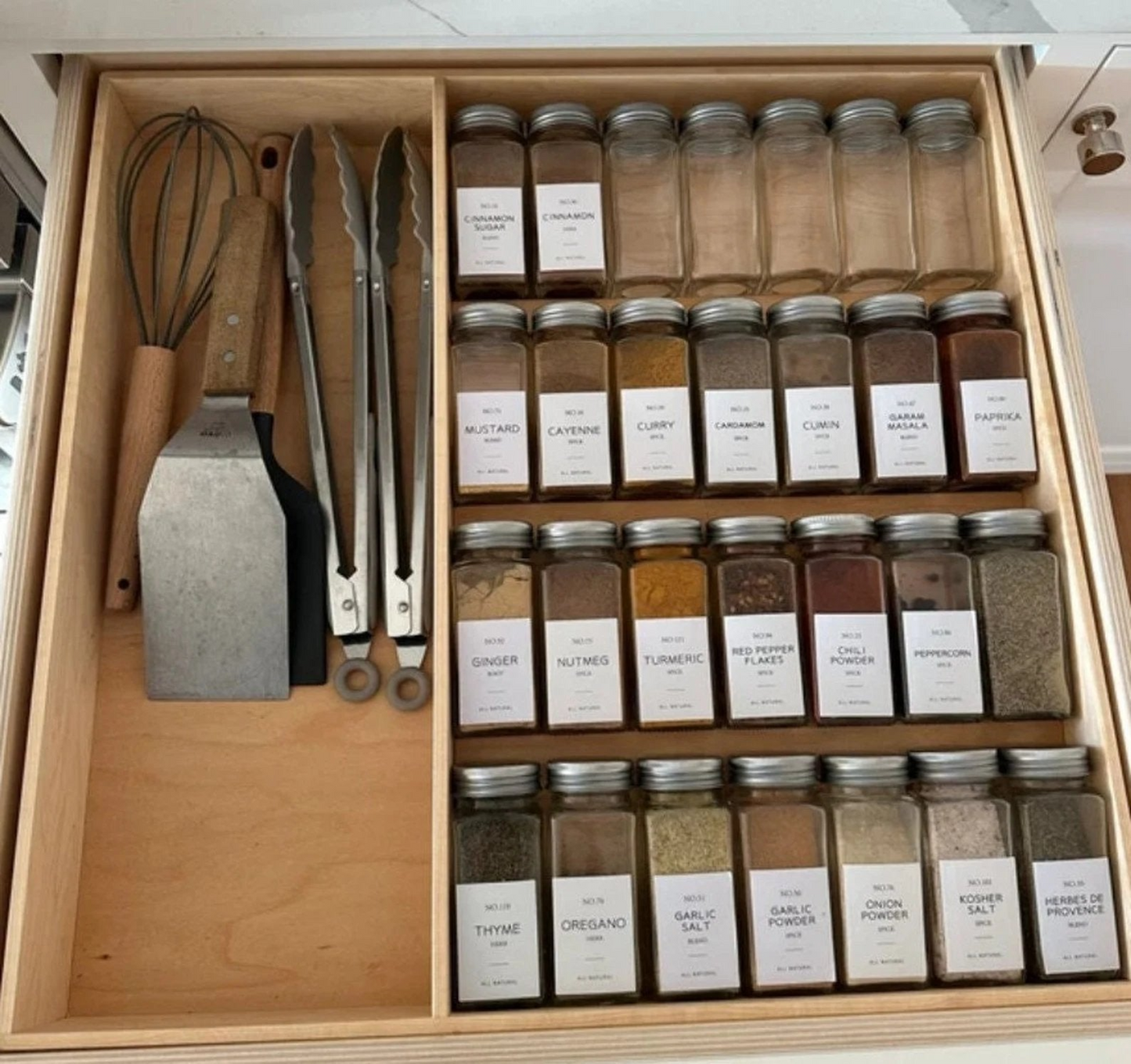 Spice Drawer Organizer, Maple