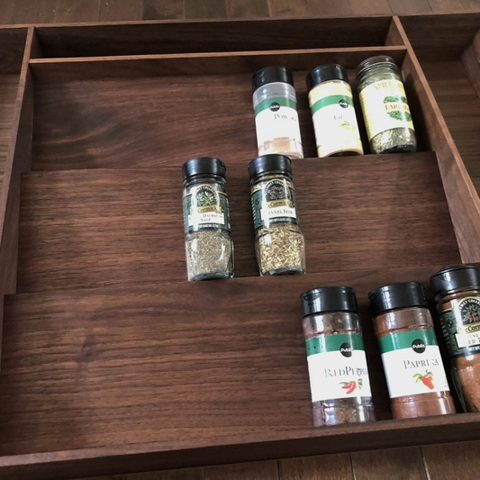 Spice Drawer Organizer, Walnut